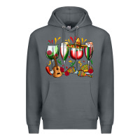 Rock mexico wine glasses Premium Hoodie - Zillion Design Studio