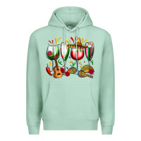 Seafoam mexico wine glasses Premium Hoodie - Zillion Design Studio