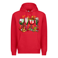 Red mexico wine glasses Premium Hoodie - Zillion Design Studio