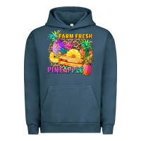 Pigment Midnight Navy farm fresh pineapple Urban Hoodie - Zillion Design Studio