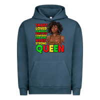 Pigment Midnight Navy black queen quotes juneteenth Urban Hoodie - texasbilliewilder