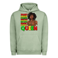 Pigment Oil Green black queen quotes juneteenth Urban Hoodie - texasbilliewilder