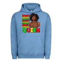 Pigment Pebble Blue black queen quotes juneteenth Urban Hoodie - texasbilliewilder