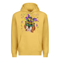 Antique Gold mardi gras  mask beagle Premium Hoodie - RanaPortraitStore