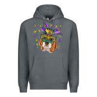 Rock mardi gras  mask beagle Premium Hoodie - RanaPortraitStore