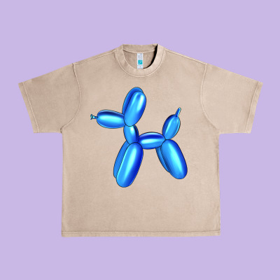 Blue Dog Balloon Urban Heavy Tee Designed By Artiststas