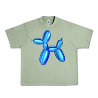 Oil Green Blue Dog Balloon Urban Heavy Tee - Artiststas