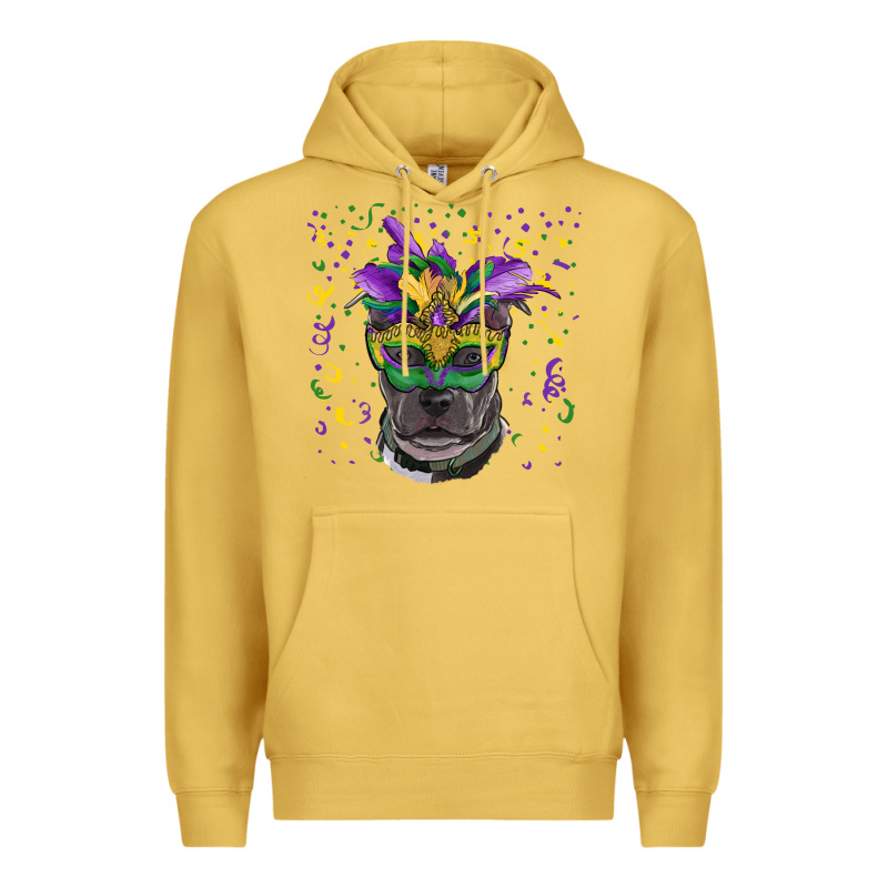 Mardi Gras  Mask Pitbull Premium Hoodie by RanaPortraitStore | Teevron