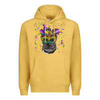 Antique Gold mardi gras  mask pitbull Premium Hoodie - RanaPortraitStore