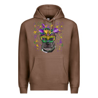 Chestnut mardi gras  mask pitbull Premium Hoodie - RanaPortraitStore