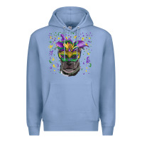 Colony Blue mardi gras  mask pitbull Premium Hoodie - RanaPortraitStore