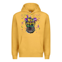 Mustard mardi gras  mask pitbull Premium Hoodie - RanaPortraitStore