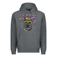 Rock mardi gras  mask pitbull Premium Hoodie - RanaPortraitStore