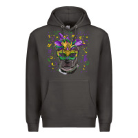 Smoke mardi gras  mask pitbull Premium Hoodie - RanaPortraitStore