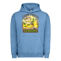 Pigment Pebble Blue farm fresh lemons Urban Hoodie - Zillion Design Studio