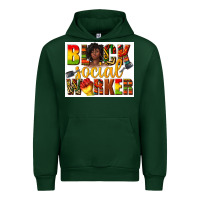Forest Green black social worker Urban Hoodie - texasbilliewilder