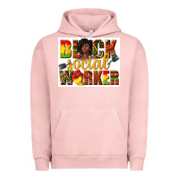 Pigment Salmon black social worker Urban Hoodie - texasbilliewilder