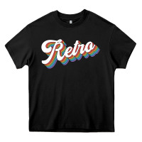 Black retro colorful Heavy Core Tee - chombo