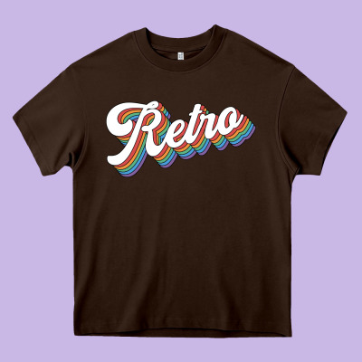 Retro Colorful Heavy Core Tee Designed By Chombo