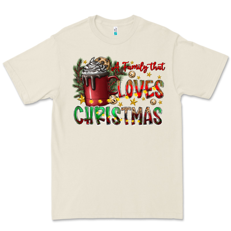 Afamilytloveschristmas Premium Tee by CowhideDigitalArt | Teevron