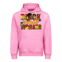 Fuchsia Pink black social worker Urban Hoodie - texasbilliewilder