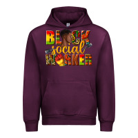 Mauve Wine black social worker Urban Hoodie - texasbilliewilder