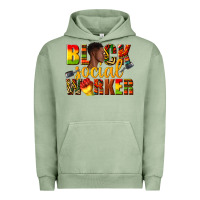 Pigment Oil Green black social worker Urban Hoodie - texasbilliewilder