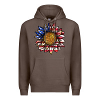 Coffee 4th of july sunflower Premium Hoodie - texasbilliewilder