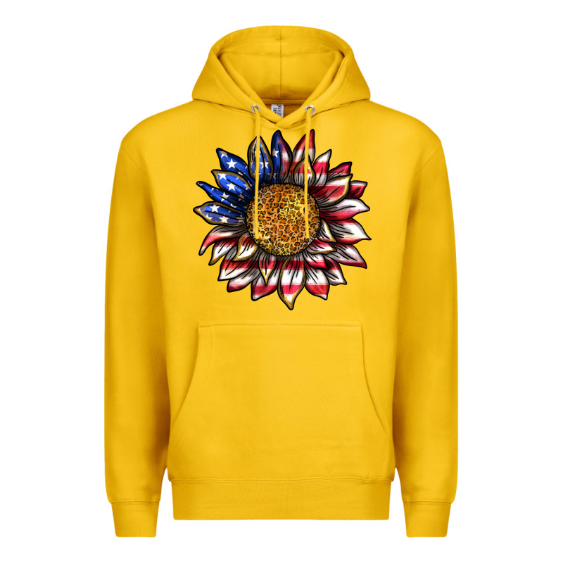 4th Of July Sunflower Premium Hoodie by texasbilliewilder | Teevron