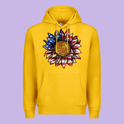 4th Of July Sunflower Premium Hoodie Designed By Texasbilliewilder