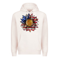 Pale Pink 4th of july sunflower Premium Hoodie - texasbilliewilder