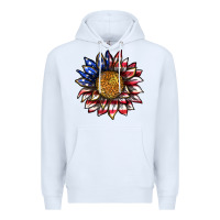 White 4th of july sunflower Premium Hoodie - texasbilliewilder