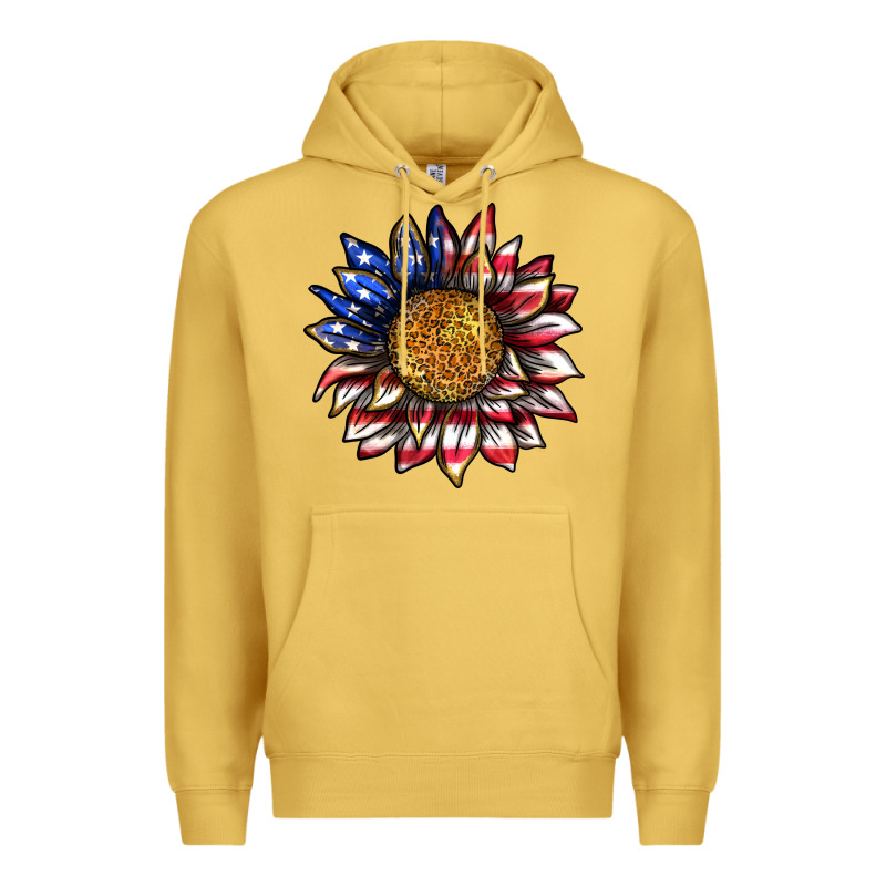 4th Of July Sunflower Premium Hoodie by texasbilliewilder | Teevron