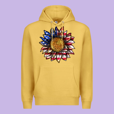 4th Of July Sunflower Premium Hoodie Designed By Texasbilliewilder