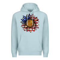 Blue Mist 4th of july sunflower Premium Hoodie - texasbilliewilder