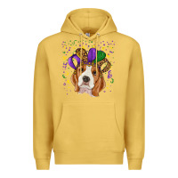 Antique Gold mardi gras beagle Premium Hoodie - RanaPortraitStore