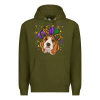 Mardi Gras Beagle Premium Hoodie | Teevron