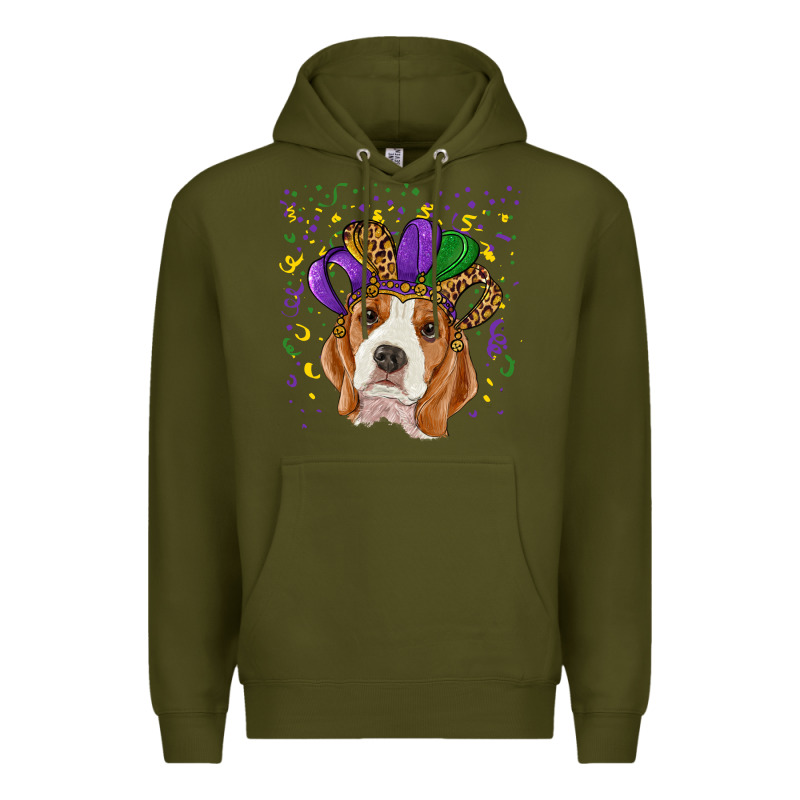 Mardi Gras Beagle Premium Hoodie by RanaPortraitStore | Teevron