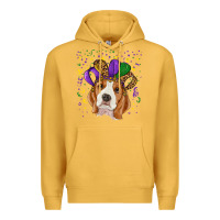 Mustard mardi gras beagle Premium Hoodie - RanaPortraitStore