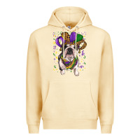 Pina Colada mardi gras hat  english bulldog Premium Hoodie - RanaPortraitStore