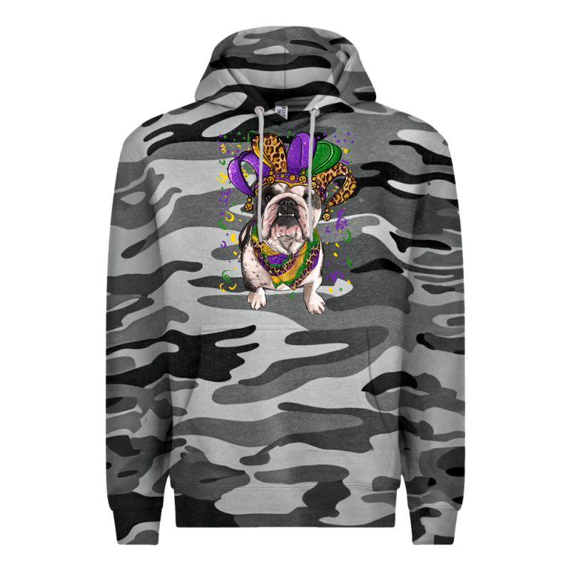 Mardi Gras Hat  English Bulldog Premium Hoodie by RanaPortraitStore | Teevron