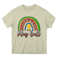 Mossy Play Ball Football Rainbow Heavy Core Tee - CowhideDigitalArt