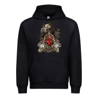 Black floral skeleton Urban Hoodie - RanaPortraitStore