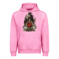 Fuchsia Pink floral skeleton Urban Hoodie - RanaPortraitStore