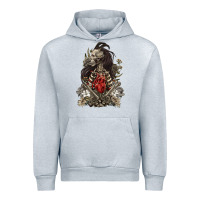 Heather Grey floral skeleton Urban Hoodie - RanaPortraitStore