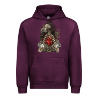 Mauve Wine floral skeleton Urban Hoodie - RanaPortraitStore