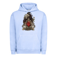 Pigment Grape Ice floral skeleton Urban Hoodie - RanaPortraitStore