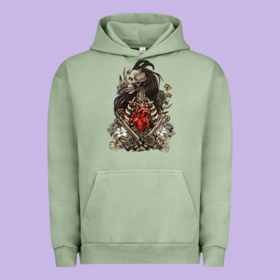 Urban Hoodie floral skeleton