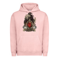Pigment Salmon floral skeleton Urban Hoodie - RanaPortraitStore