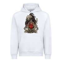White floral skeleton Urban Hoodie - RanaPortraitStore